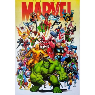 โปสเตอร์ การ์ตูน มาร์เวล cartoon Marvel รูป ภาพ ติดผนัง สวยๆ poster 34.5 x 23.5 นิ้ว (88 x 60 ซม.โดยประมาณ)