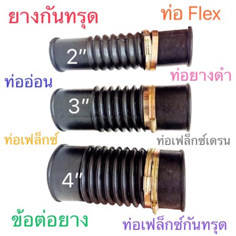 ยางกันทรุด-ท่อflex-ท่ออ่อน-ยางดำ-ยางflexดำ-ขนาด-2-และ-3-และ-4