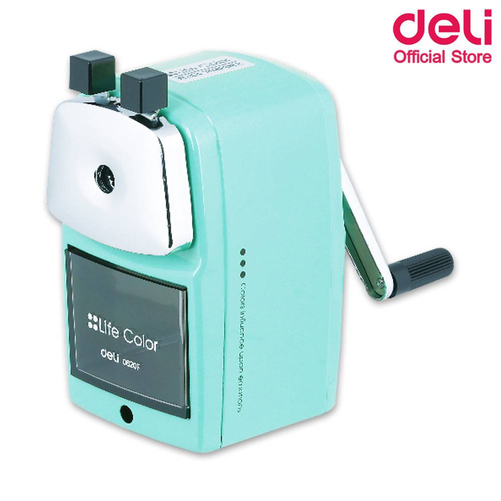 เครื่องเหลาดินสอ-deli-0620f-pencil-sharpener-แบบยึดโต๊ะ-สีพาสเทล-1เครื่อง-กบเหลาดินสอ