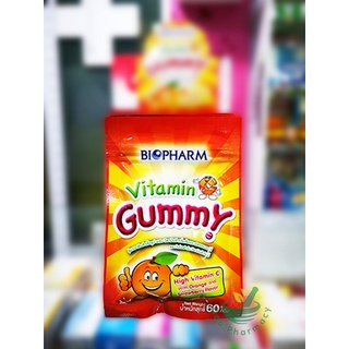 ไบโอฟาร์ม Vitamin C gummy กลิ่นส้มและสตรอเบอรี่ 60 กรัม