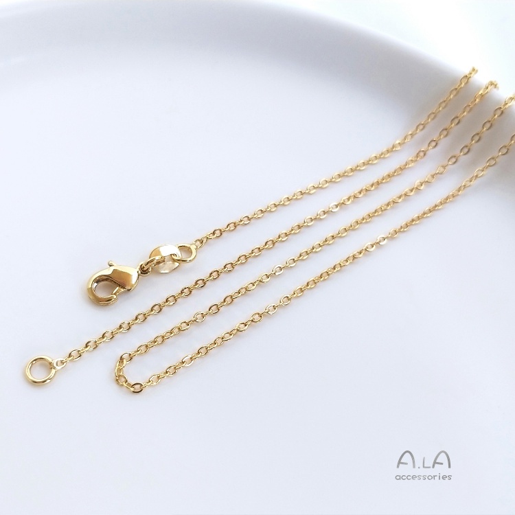 เครื่องประดับ-diy-สร้อยคอโซ่ชุบทอง-18k-rose-gold-diy-รูปตัว-o-สายโซ่ลูกปัดสีสันสดใส-โซ่-สร้อยคอ-สร้อยข้อมือ