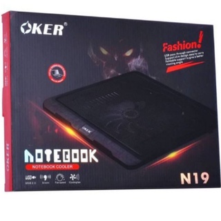 🚀ส่งเร็ว🚀 OKer M19 Notebook Cooler Pad พัดลมรอง โน๊ตบ๊ค พัดลมระบายความร้อน