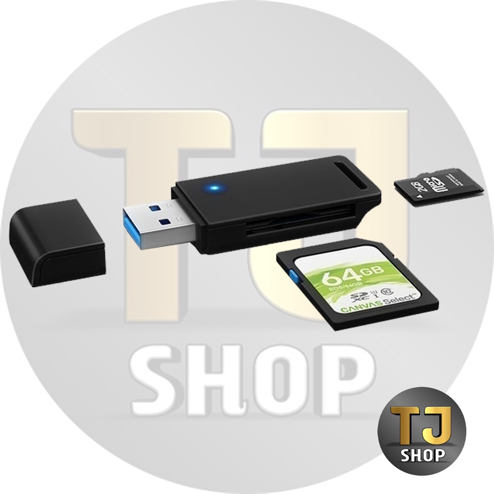 ภาพสินค้าUSB 2.0 Card Reader อ่านการ์ดหน่วยความจำ micro SD กับ SD card จากร้าน tj2022shop บน Shopee ภาพที่ 1