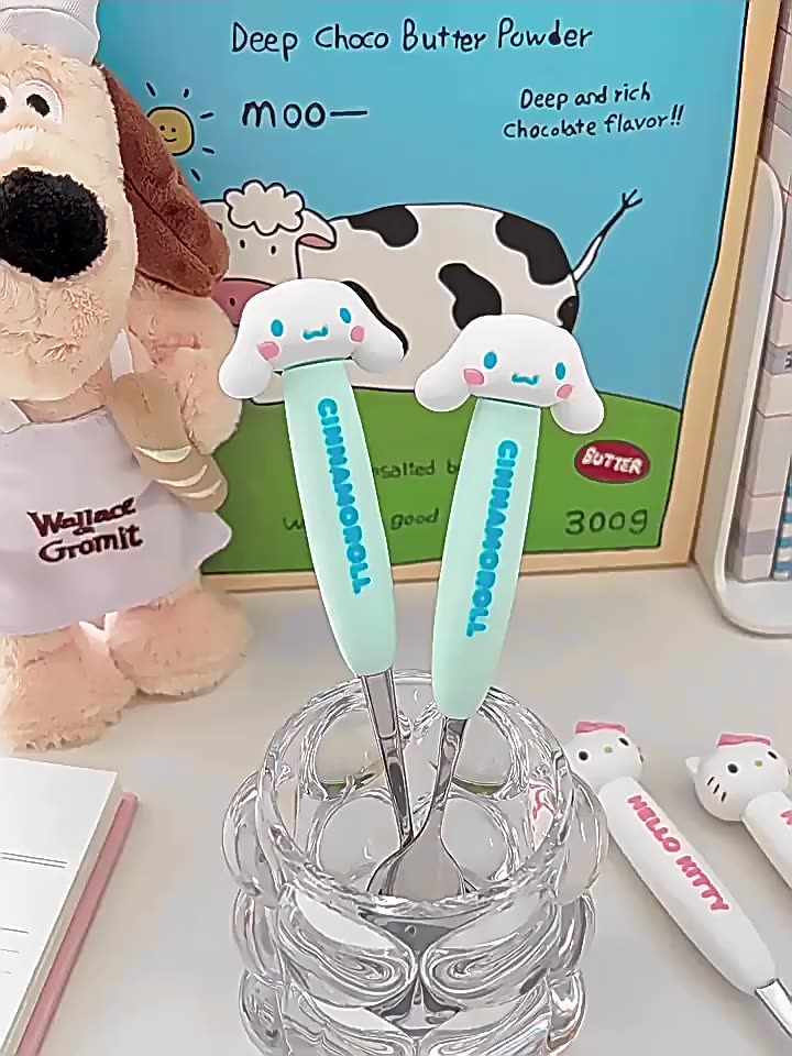 sanrio-ชุดช้อนส้อมสเตนเลส-304-ลายการ์ตูน-cinnamoroll-melody-น่ารัก-แบบพกพา-สําหรับเด็กนักเรียน