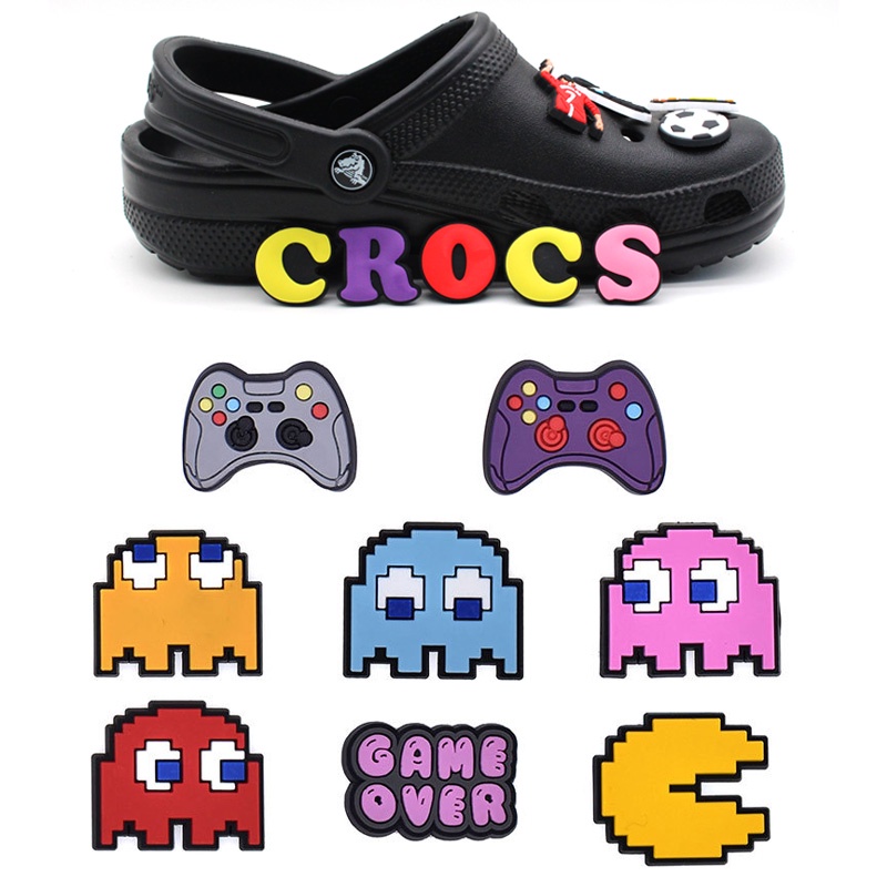 ใหม่-ตัวติดรองเท้า-crocs-jibbitz-รูปการ์ตูน-pac-man-น่ารัก-สําหรับตกแต่งรองเท้า-crocs