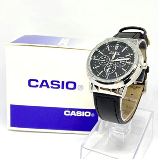 สินค้า CASlO 💖ฟรีกล่อง นาฬิกาข้อมือชายและหญฺิง กันน้ำ นาฬิกาcasioผู้ชาย นาฬิกาข้อมือคาสิโอ้ สายหนัง สีน้ำตาลดำ ระบบเข็ม RC611