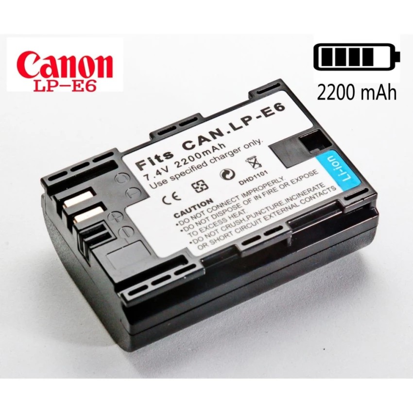 แบตเตอรี่-lp-e6-2200mah-for-canon-eos-5d-mk-iii-5d-mk-ii-6d-6d-mk-ii-7d-7d-mk-ii-70d-60d