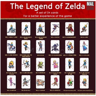 ภาพหน้าปกสินค้าSet 24 ชิ้น Zelda Breath Of The Wild Mini Card Amibo NFC Collection ที่เกี่ยวข้อง