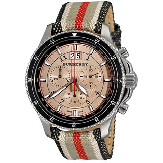 Burberry Endurance Mens Fabric Chronograph Watch BU7600 - Brown