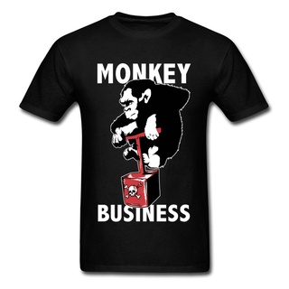 [S-5XL] Monkey BUSINESS เสื้อยืดคอกลม แขนสั้น ผ้าฝ้าย ลายวันวาเลนไทน์ สําหรับผู้ชาย