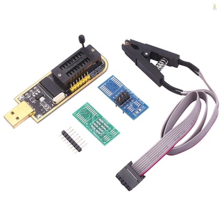Flt CH341A โปรแกรมเมอร์ USB EEPROM BIOS วงจรลอจิก ตั้งโปรแกรมได้ พร้อมคลิปแฟลช SOP8 สําหรับชิป 24 25 Series