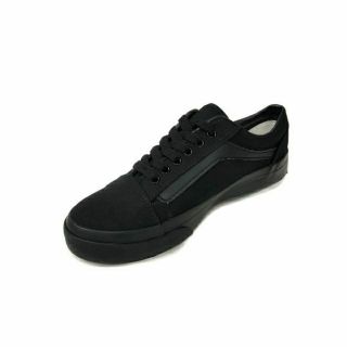 สินค้า รองเท้าผ้าใบทรง vans old skool E8 สีดำล้วน 37-45 ผ้าใบผูกเชือกทรง Vans ยี่ห้อ Pando สีดำล้วน