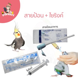 สายป้อนอาหารนก หัวฟ้า พร้อมไซริงค์ 10 ml