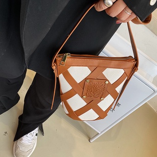 Cloud4d-bag กระเป๋าสะพายไหล่ ทรงบักเก็ต ฉลุลาย ระดับไฮเอนด์ สีตัดกัน แฟชั่นฤดูร้อน สําหรับผู้หญิง 2022