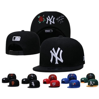 Dh5z หมวกแก๊ป ผ้าฝ้ายแท้ ปักลายตัวอักษร NY ขอบแบน สําหรับเล่นกีฬา บาสเก็ตบอล ปี 2021 Tll0