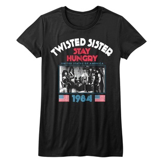 [S-5XL]เสื้อยืด พิมพ์ลายวงร็อค Twisted Sister Stay Hungry US Tour 1984 สไตล์คลาสสิก ไม่ซ้ําใคร สําหรับผู้ชาย 994260