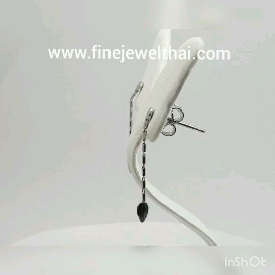 finejewelthai-ต่างหู-ต่างหูทองคำขาว-พร้อมใบรับรอง-white-gold-stud-earring-e3074wg