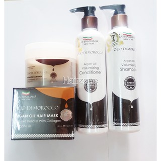 LAbrasiliana shampoo + conditioner 250ml +  keratin collagen treatment 150ml ชุดแชมพูและครีมนวดและมาร์คเคราตินเข้มข้น