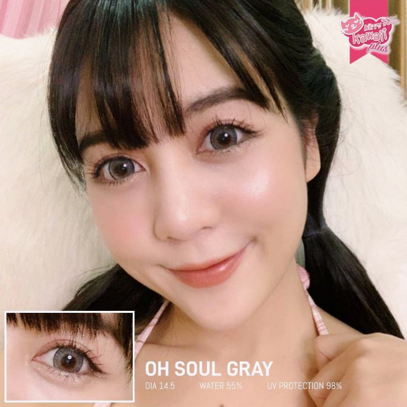 คอนแทคเลนส์-kitty-kawaii-bigeye-oh-soul-gray-สายตาปกติ