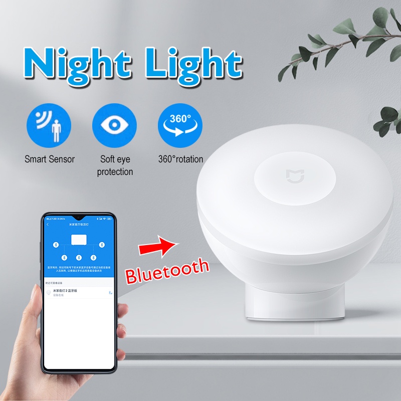 ไฟกลางคืน-xiaomi-ไฟเซ็นเซอร์-mijia-night-light-2-bluetooth-ไฟตรวจจับความเคลื่อนไหว-โคมไฟข้างเตียง-ไฟ-lamp