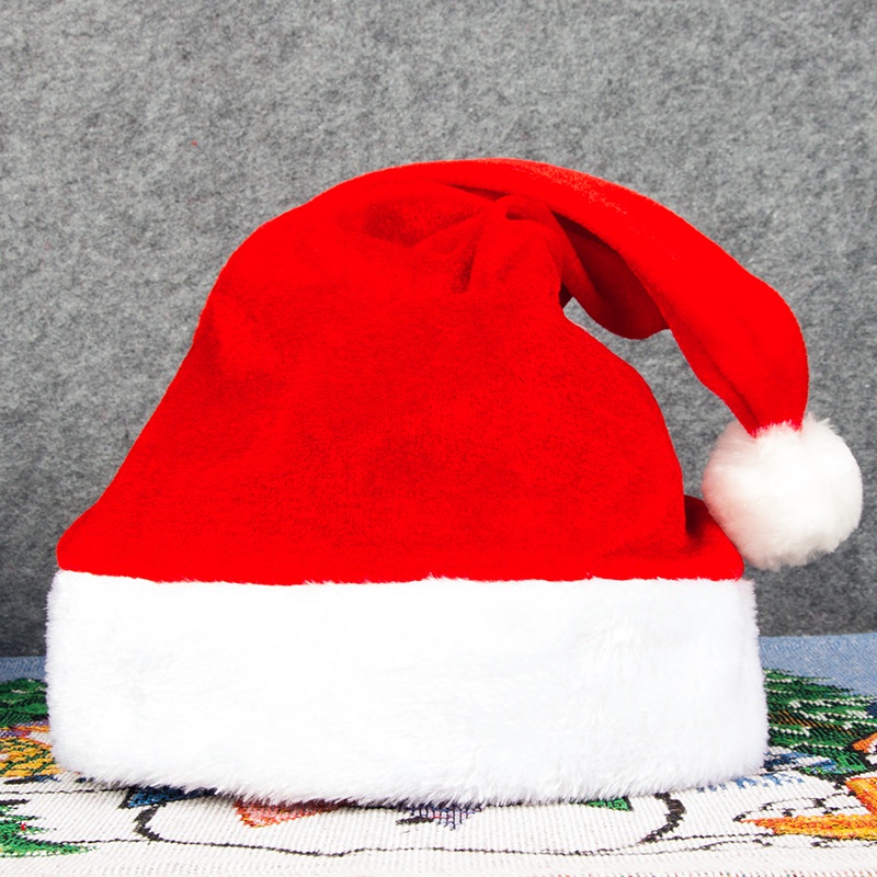 หมวกคริสต์มาสกำมะหยี่สีทองสำหรับผู้ใหญ่และเด็ก-หมวกคริสต์มาสกำมะหยี่สีทองสำหรับคริสต์มาสและปาร์ตี้-fashion-design-th