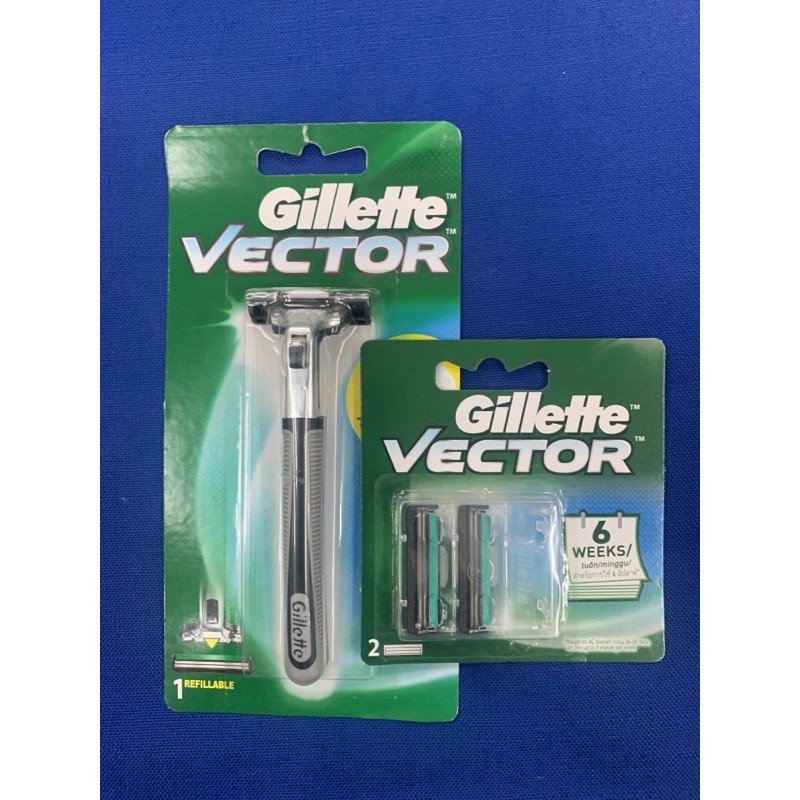 มีดโกนพร้อมใบมีดในตัว-ยิลเลตต์-เวกเตอร์-รุ่นเปลี่ยนใบมีดได้-ใบมีด-vector-ขายเดี่ยว-ขายรวมใบ-รุ่นยอดนิยม-ราคาลดพิเศษ