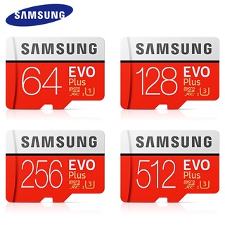 ภาพหน้าปกสินค้าSAMSUNG การ์ดหน่วยความจําซัมซุง 64Gb 128Gb 256Gb Micro Sd 100Mb / S Evo + Plus Class10 Tf / Sd การ์ดไมโครการ์ด Uhs-1 U3 การ์ตูน De อะแดปเตอร์ ที่เกี่ยวข้อง