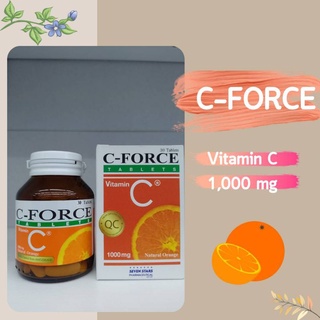 สินค้า C-force Vitamin C 1000 mg วิตามินซี เสริมภูมิคุ้มกัน 30 เม็ด พร้อมส่ง 💯