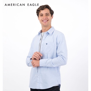 American Eagle Slim Fit Oxford Button-Up Shirt เสื้อเชิ้ต ผู้ชาย สลิม อ็อกซ์ฟอร์ด (NMSH 015-2099-400)