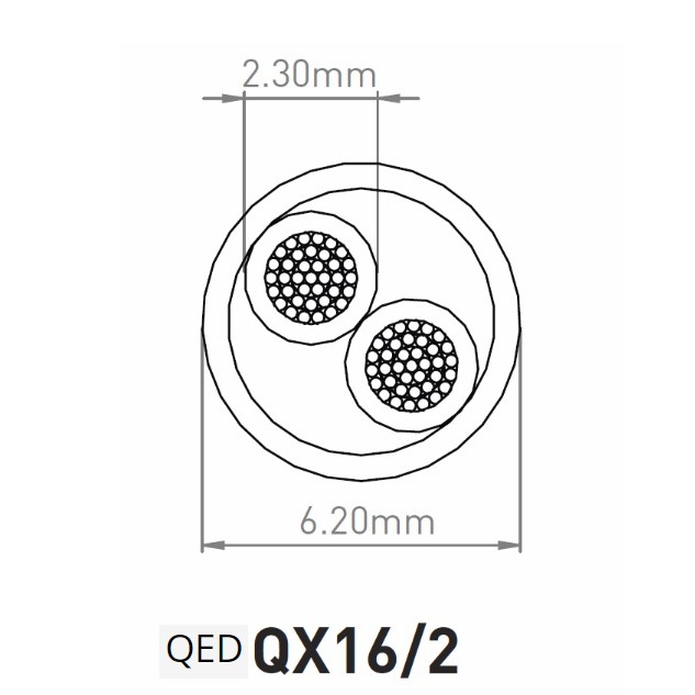 ภาพหน้าปกสินค้าQED QX16/2 2 Core Speaker Cable สายลำโพงคุณภาพดีจาก สำหรับลำโพงคู่หน้าหรือ Surround จาก UK ราคา/เมตร จากร้าน chestamas บน Shopee