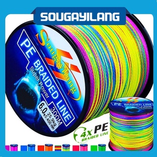 ภาพหน้าปกสินค้าSougayilang สายตกปลา 300M/328YDS 6 สีถักสายตกปลา 4 เส้น PE ปั่น สายถักรอกตกปลา ซึ่งคุณอาจชอบสินค้านี้