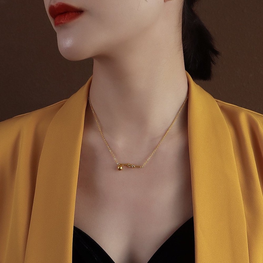 สร้อยคอ-titanium-steel-necklace-ชุบทอง-18k-silver-amp-gold