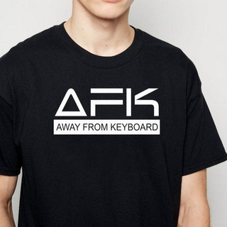 เสื้อแฟชั่นผญ - AFK- ห่างจากคีย์บอร์ดมือถือตํานาน Tshirt- Unisex