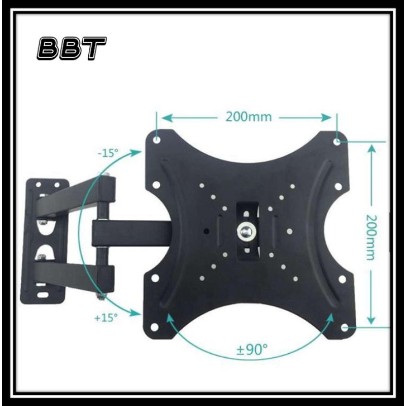 bbt-รุ่นใหม่-ขาแขวนทีวี-ขายึดทีวี-14-42นิ้ว-ยืดเข้าออก-ปรับซ้าขวาได้-รุ่น-cp302