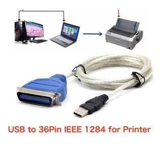 ภาพหน้าปกสินค้าUSB to 36Pin Parallel Port Adapter Adaptor Cable Lead Cord IEEE1284 for Printer ที่เกี่ยวข้อง