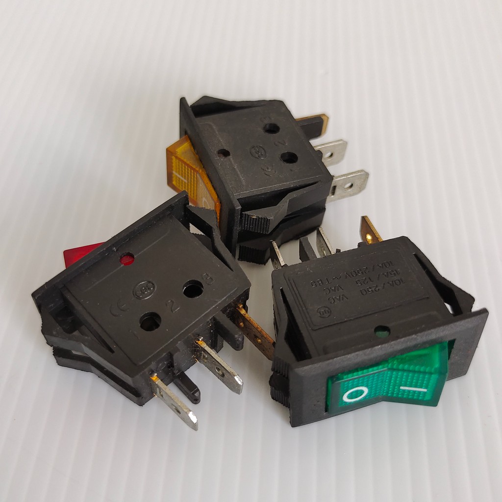 model-kcd-106n-ร็อกเกอร์สวิตช์-3ขามีแลมป์-สวิตช์แลมป์-สวิตช์กระดก-220v-15a-แดง-เขียว-เหลือง-แพ็คละ-10ชิ้น