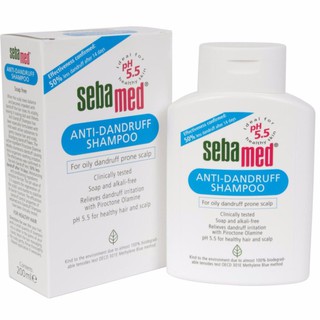 ภาพขนาดย่อของภาพหน้าปกสินค้าSebamed Anti-Dandruff Shampoo 200ml ( 1 Box ) ซีบาเมด แชมพู 200 มิล ขจัดรังแค ลดรังแค อาการคัน หนังศรีษะมัน antidandruff จากร้าน wellcarepharm บน Shopee