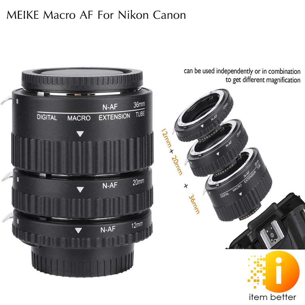 Meike Makro-Verlängerungsringe Für Nikon – 3-teilig (12/20/36 Mm), Für Makrofotografie