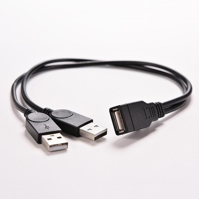 ภาพหน้าปกสินค้าNew USB 2.0 1 Female To 2 Male Y-Splitter Data Sync Charging Extension Cable จากร้าน rena78956 บน Shopee
