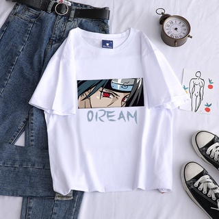 เสื้อยืดแขนสั้นลําลอง ผ้าฝ้าย ทรงหลวม พิมพ์ลายการ์ตูนนารูโตะ OREAM พลัสไซซ์ สไตล์ฮาราจูกุ แฟชั่นสําหรับผู้ชาย  bh