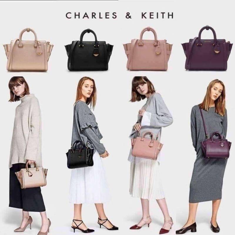 charles-amp-keith-trapeze-bag-ทรงปีก-แท้