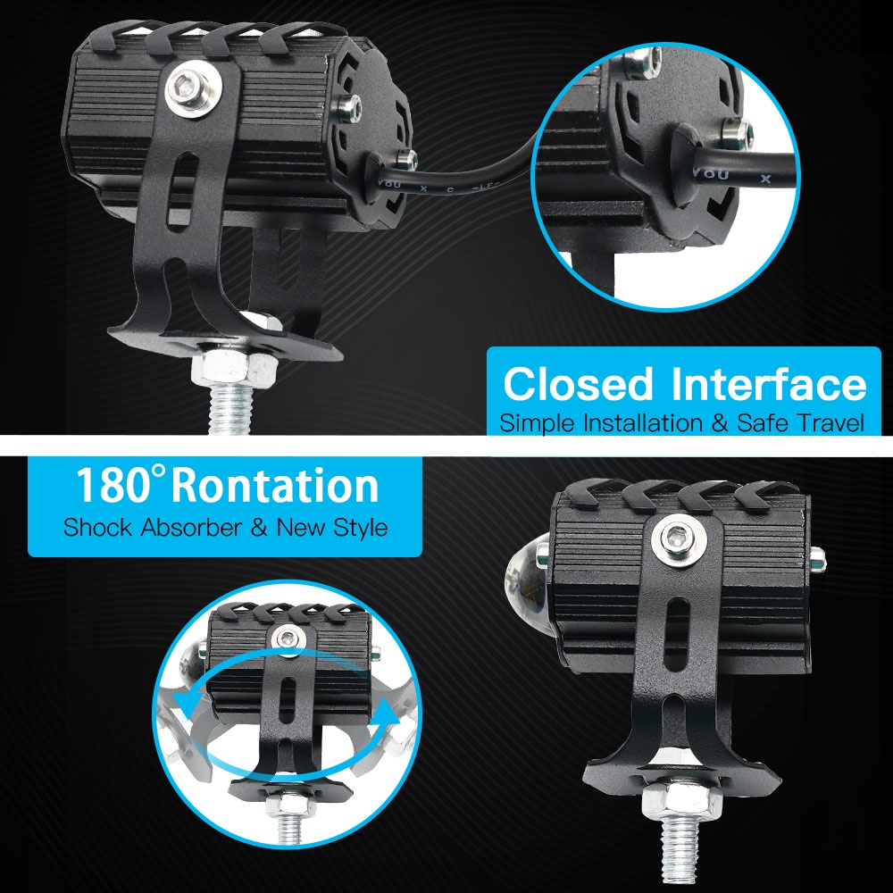 ไฟสปอร์ตไลท์รถจักรยานยนต์-หลอดไฟตัดหมอกสปอตไลท์-led-3-สาย-2-สี-6000k-60w-10000lm-สําหรับรถจักรยานยนต์