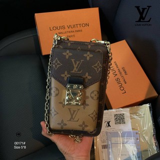 กระเป๋าสะพายข้าง หลุยส์วิคตอง ใส่มือถือ เป็ากระเป๋าตังค์ได้ มีกล่องLouis Vuitton crossbody size 5x8 Box