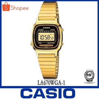 Casio Standard นาฬิกาข้อมือผู้หญิง สายสเตนเลส รุ่น LA670WGA-1 สินค้าขายดี ของแท้ 100% ประกันศูนย์ CASIO 1 ปีเต็ม