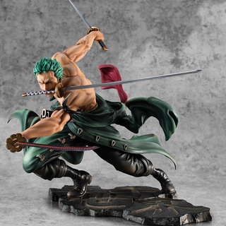 โมเดลฟิกเกอร์ PVC รูปปั้นอนิเมะ One Piece Luffy Zoro ของเล่นสําหรับเด็ก