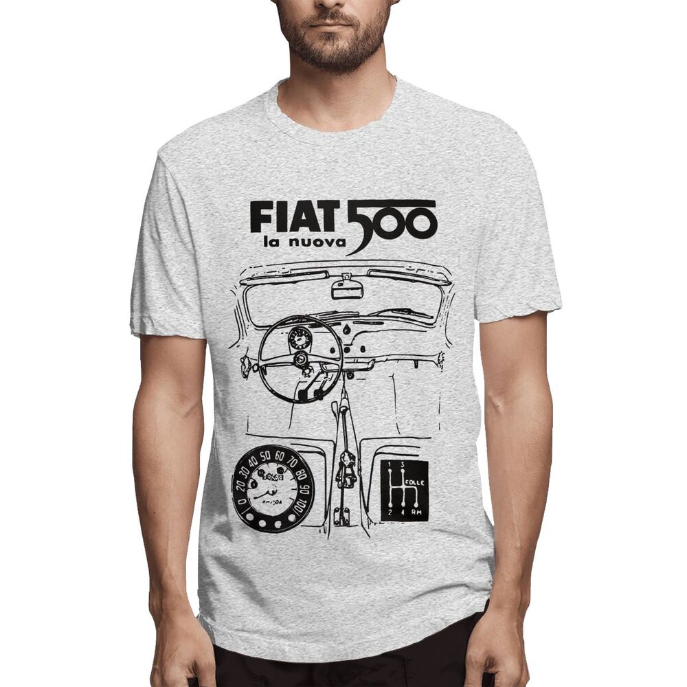 fiat-500-เสื้อยืด-สีกากี-แฟชั่นฤดูร้อน-สําหรับผู้ชาย