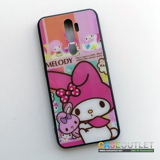 เคส A9 2020 | A5 2020 My melody มาเมโลดี้ หลังกระจก ขอบยาง