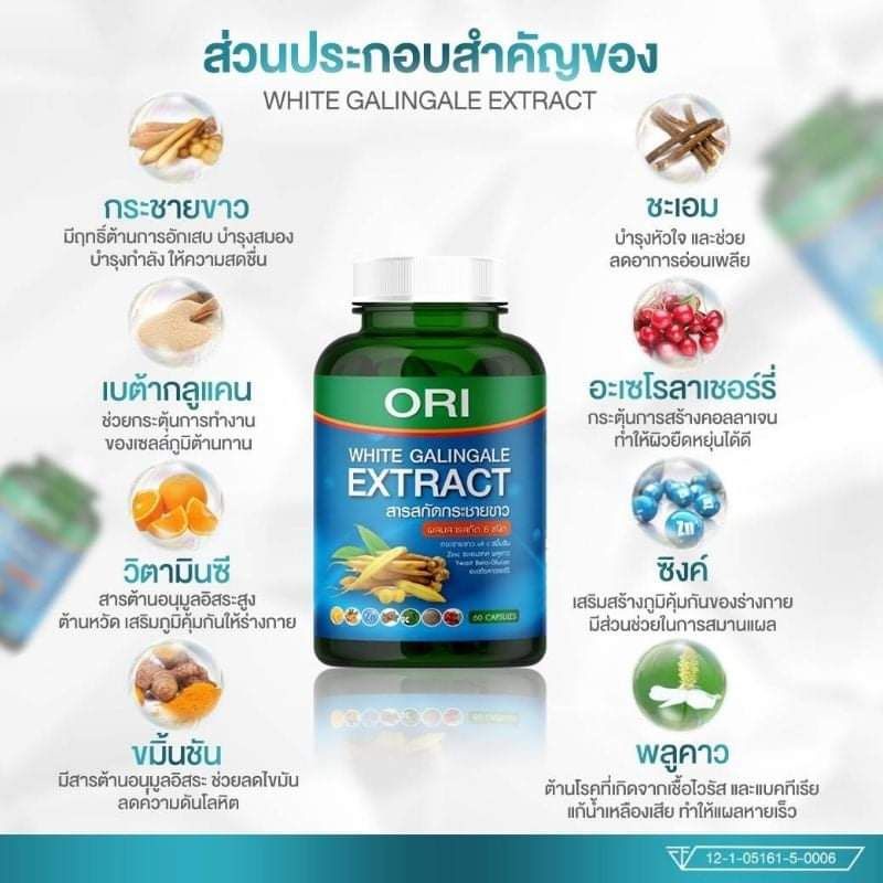 ภาพสินค้าORI White Galingale Extract สารสกัดกระชายขาว จากร้าน malai_shop56 บน Shopee ภาพที่ 2