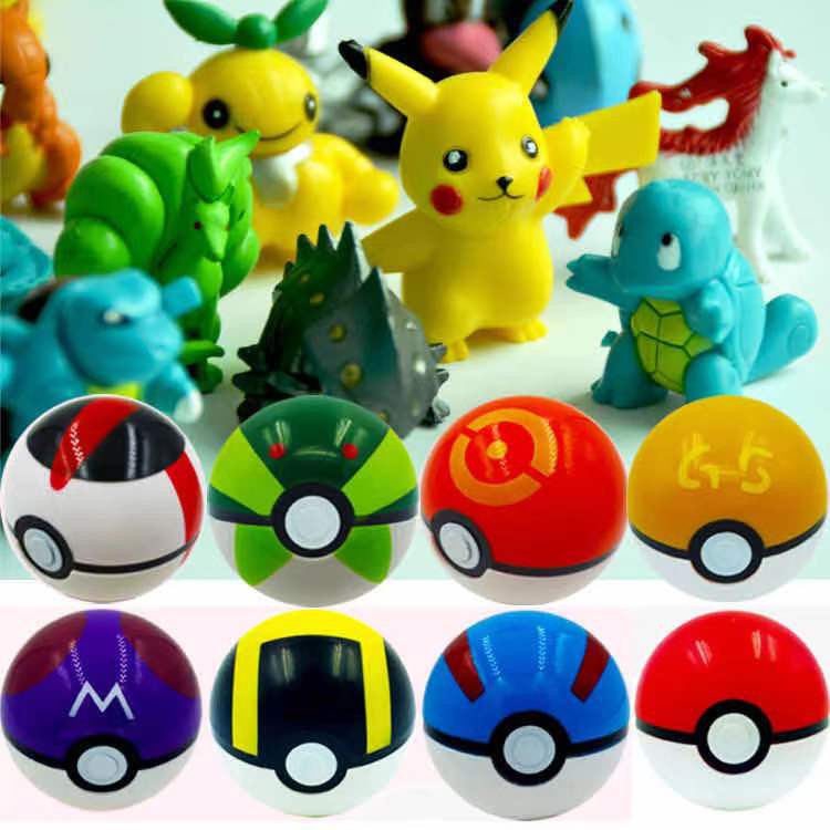 ภาพสินค้าบอลโปเกม่อน Pokemon Ball (พร้อมโปเกม่อนจิ๋วด้านใน) บอลสุ่ม ไข่หมุน ขนาด จากร้าน anuoyoupin.th บน Shopee ภาพที่ 3