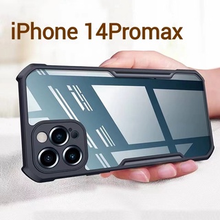 (พร้อมส่งในไทย)เคสกันกระแทกขอบสีหลังใสiPhone14/14 Pro/14 Plus/14 ProMax